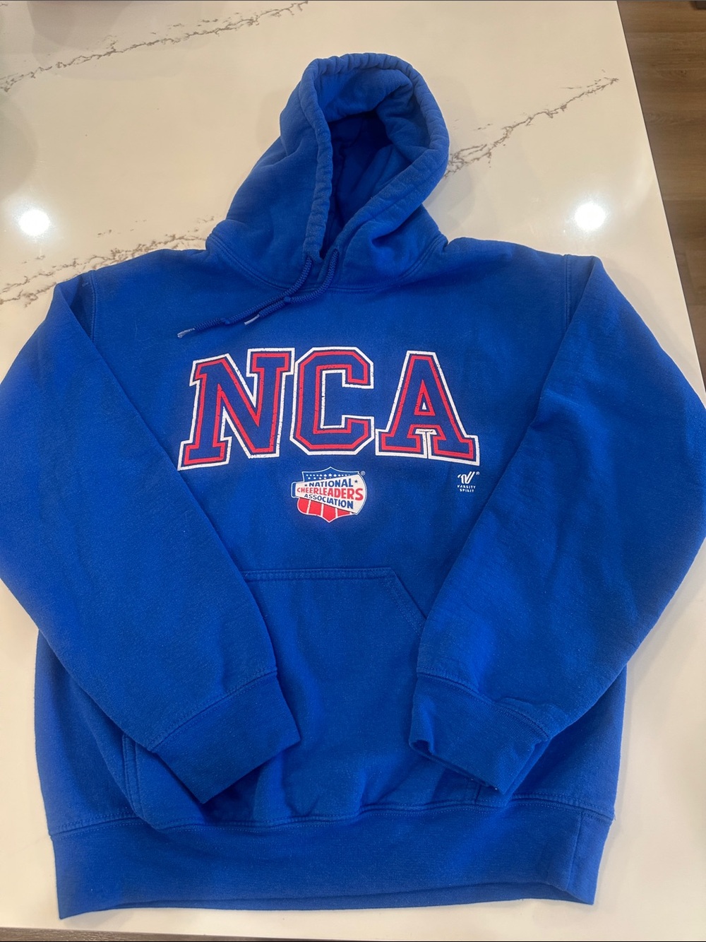 Gildan Blue Hoodie with Red & White NCA Logo